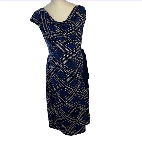 MOTHERHOOD MATERNITY cowl neck faux wrap DRESS - Picture 1 of 7